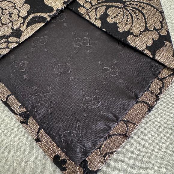 Gucci floral damask silk tie - Picture 4 of 8